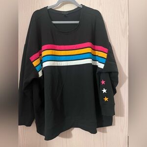 Torrid Colorful Striped sweatshirt